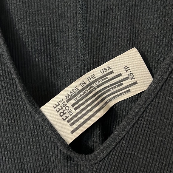 Free People tank. Low cut back. Black. Size XS. - Picture 4 of 5